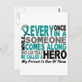 Ovarialkrebs-Hero kommt am FRIEND vorbei Postkarte (Vorne/Hinten)