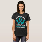 Ovarian Cancer Awareness Warrior Survivor Fighter T-Shirt (Vorne ganz)