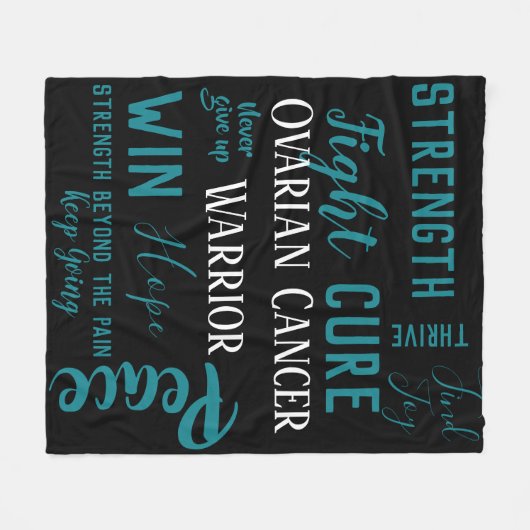 Ovarielle Krebskampfdecke Fleecedecke (Vorderseite (Horizontal))