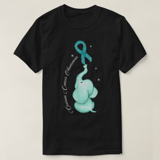 Ovarieller Krebs Bewusstseinswarter Aquamariner Mu T-Shirt (Design vorne)