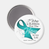 Ovarieller Krebs-Ribbon-Hero in meinem Leben Magnet (Vorderseite/Rückseite)