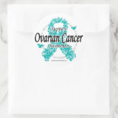 Ovarielles Krebsband der Schmetterlinge Runder Aufkleber (Tasche)