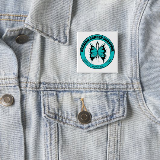 OVARISCHE KREBS-ÜBERLEBENDE T - Shirt Button (Beispiel)