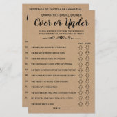 Ove oder Under Brautparty Spanisch Englisch Spiel (Vorne/Hinten)