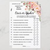 Ove oder Under Brautparty Spanisch Englisch Spiel (Vorne/Hinten)