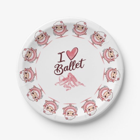 Oveja ballet pappteller (Vorderseite)