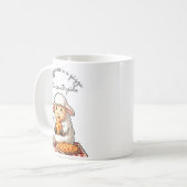 Oveja comiendo pizza kaffeetasse (Vorderseite Links)