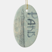 Ovel Vintage Eiffel Turm-Verzierung Keramik Ornament (Rechts)