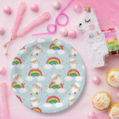 Ovelhas no céu estrelado e arco-íris pappteller (Party)