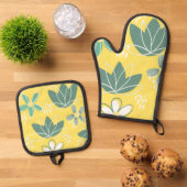 Oven Mitt and Pot Holder set (Oben Unten)