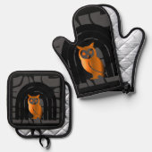 Oven Mitt and Pot Holders Ofenhandschuh & Topflappen-Set (Vorderseite/Rückseite)