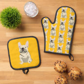 Oven Mitt and Pot Holders Ofenhandschuh & Topflappen-Set (Oben Unten)