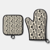 Oven Mitt and Pot Holders Ofenhandschuh & Topflappen-Set (Vorderseite)