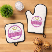 Oven Mitt and Pot Holders Ofenhandschuh & Topflappen-Set (Oben Unten)