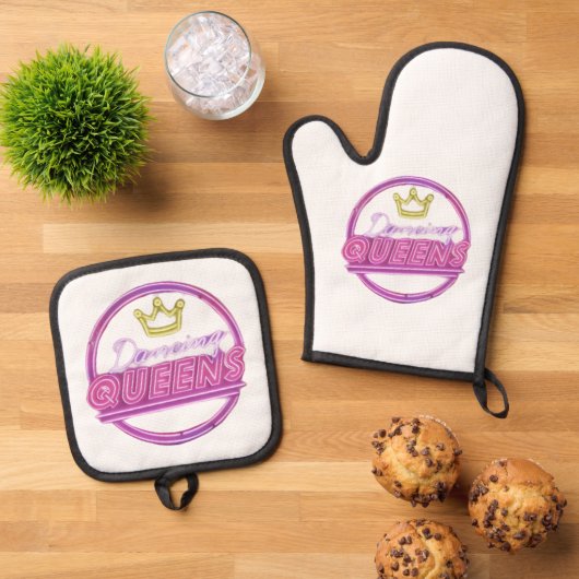 Oven Mitt and Pot Holders Ofenhandschuh & Topflappen-Set (Oben Unten)