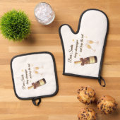 Oven Mitt and Pot Holders Ofenhandschuh & Topflappen-Set (Oben Unten)