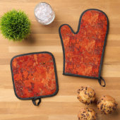 Oven Mitt and Pot Holders Ofenhandschuh & Topflappen-Set (Oben Unten)