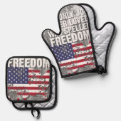 Oven Mitt and Pot Holders Ofenhandschuh & Topflappen-Set (Vorderseite/Rückseite)