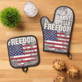 Oven Mitt and Pot Holders Ofenhandschuh & Topflappen-Set (Oben Unten)