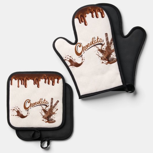 Oven Mitt and Pot Holders Set (Vorderseite/Rückseite)