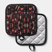 Oven Mitt and Pot Holders Topflappen (Vorderseite/Rückseite)