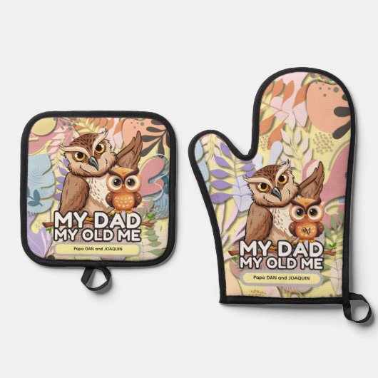 Oven Mitt & Pot Holder Set : Mein Vater Mein Altes (Vorderseite)