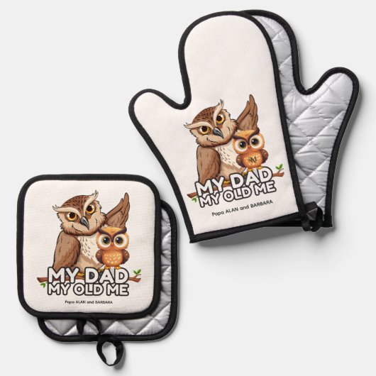 Oven Mitt & Pot Holder Set : Mein Vater Mein Altes (Vorderseite/Rückseite)