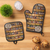 Oven Mitt & Pot Holders Bierflaschen Ofenhandschuh & Topflappen-Set (Oben Unten)