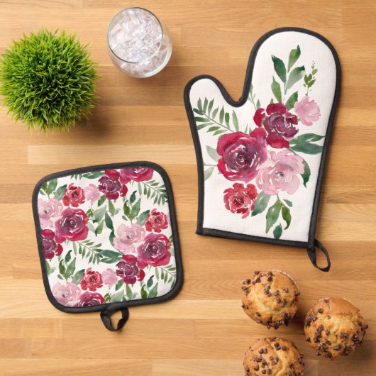 Oven Mitt Potholder Set (Oben Unten)