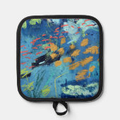 Oven Mitt und Pot Holder in Blackfish Design Topflappen (Vorderseite)