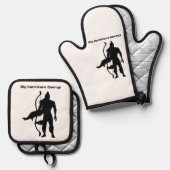 Oven Mitt und Pot Holder Ofenhandschuh & Topflappen-Set (Vorderseite/Rückseite)