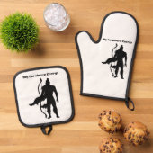 Oven Mitt und Pot Holder Ofenhandschuh & Topflappen-Set (Oben Unten)