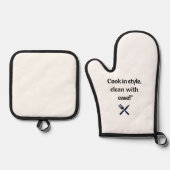 Oven Mitt und Pot Holder Ofenhandschuh & Topflappen-Set (Vorderseite)