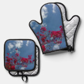 Oven Mitt und Pot Holder Ofenhandschuh & Topflappen-Set (Vorderseite/Rückseite)