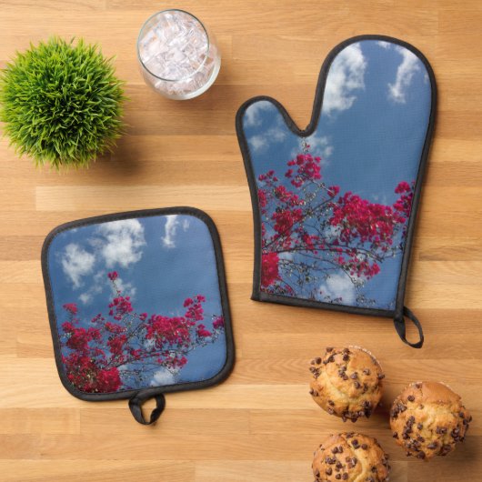 Oven Mitt und Pot Holder Ofenhandschuh & Topflappen-Set (Oben Unten)