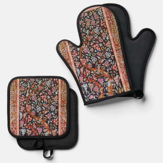 Oven Mitt und Pot Holder Ofenhandschuh & Topflappen-Set (Vorderseite/Rückseite)