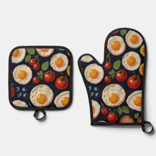 Oven Mitt und Pot Holder Ofenhandschuh & Topflappen-Set (Vorderseite)