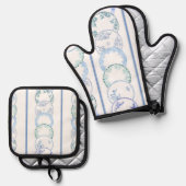 Oven Mitt und Pot Holder Ofenhandschuh & Topflappen-Set (Vorderseite/Rückseite)