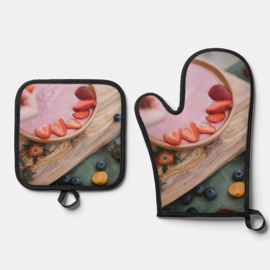 Oven Mitt und Pot Holder Ofenhandschuh & Topflappen-Set (Vorderseite)