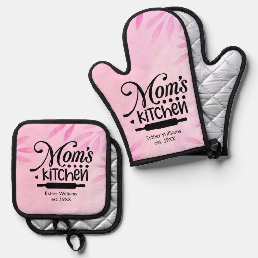 Oven Mitt und Pot Holder Ofenhandschuh & Topflappen-Set (Vorderseite/Rückseite)