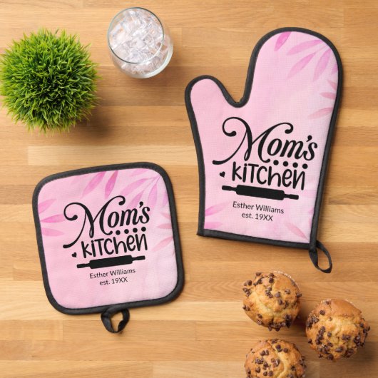 Oven Mitt und Pot Holder Ofenhandschuh & Topflappen-Set (Oben Unten)