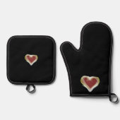 Oven Mitt und Pot Holder Ofenhandschuh & Topflappen-Set (Vorderseite)