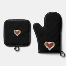 Oven Mitt und Pot Holder Ofenhandschuh & Topflappen-Set