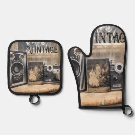 Oven Mitt und Pot Holder Ofenhandschuh & Topflappen-Set