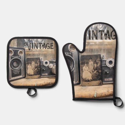 Oven Mitt und Pot Holder Ofenhandschuh & Topflappen-Set (Vorderseite)