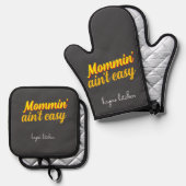 Oven Mitt und Pot Holder Ofenhandschuh & Topflappen-Set (Vorderseite/Rückseite)