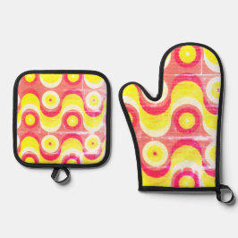 Oven Mitt und Pot Holder Ofenhandschuh & Topflappen-Set