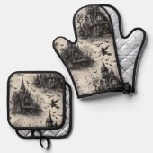 Oven Mitt und Pot Holder Ofenhandschuh & Topflappen-Set (Vorderseite/Rückseite)