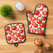 Oven Mitt und Pot Holder Ofenhandschuh & Topflappen-Set (Oben Unten)