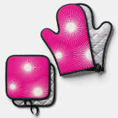 Oven Mitt und Pot Holder Ofenhandschuh & Topflappen-Set (Vorderseite/Rückseite)